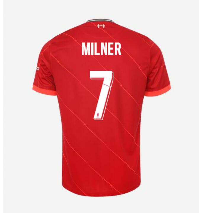 2021/22 Liverpool Cup Home Kit Soccer Jersey with MILNER 7 printing